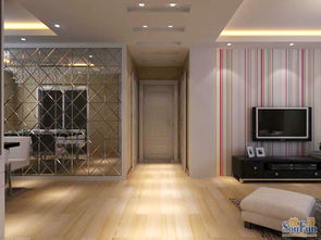 现代简约三居室130平米5万 远洋一方装修案例 北京房天下家居装修网